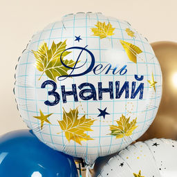 Воздушный шар фольгированный 18" «День знаний», круг