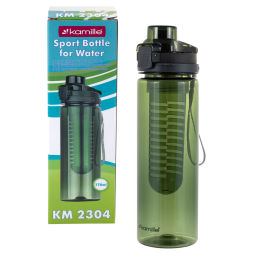 Бутылка спортивная для воды 750мл из пластика (тритан) (тёмный, тёмно-зелёный, бордовый) (2304) /KAM - Kamille фото 4