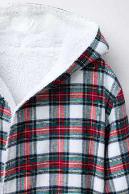 CHECK FLANNEL ROBE - Zara фото 3