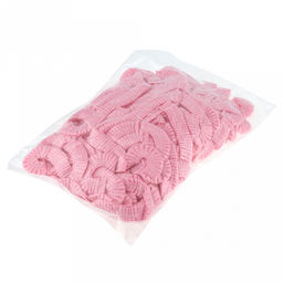 Шапочка медицинская одноразовая, по типу "Шарлотта" 48рр, максимальный д30см, универсальный размер, нетканный дышащий материал - SMS, 10мкм, мягкая резинка по всему диаметру, водонепроницаемая, розовый, в упаковке 100шт, ТУ 13.95.10-003-64015714-2018