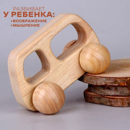 Детская деревянная машинка Автобус 10 ? 2 ? 6 см - Simaland фото 3