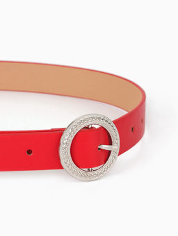 Ремень женский, 1 прокол, 3.5×110 см, без винта, красный