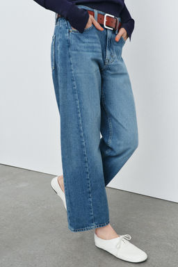 JEANS ZW COLLECTION ANKLE RELAXED TIRO MEDIO / Azul medio - Zara фото 2