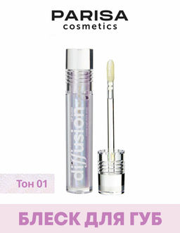 Parisa Блеск для губ "Сияющий кристалл" тон 1 благородный топаз