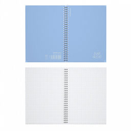 Цена за 2 шт. Тетрадь общая с пластиковой обложкой на спирали ErichKrause Symbol, голубой, A5, 80 листов, клетка фото 2