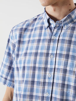 Regular Fit K?sa Kollu Ekose Erkek G?mlek