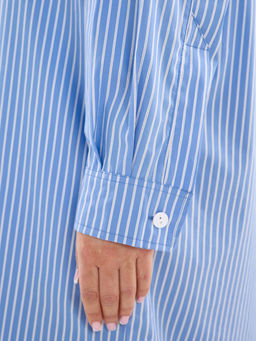 Халат-рубашка поплин м47полоска НОВИНКА