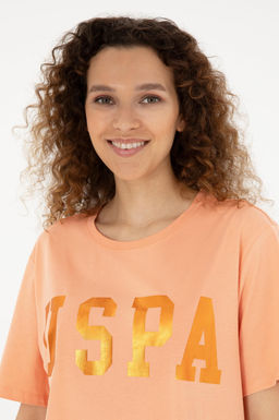 U. S. Polo Assn / Женская базовая футболка Salmon