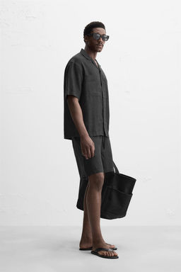 100% LINEN BERMUDA SHORTS - Zara фото 4