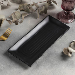 Блюдо для подачи «Чёрный Восток», 26×11.3×1.5 см, пластик, чёрное