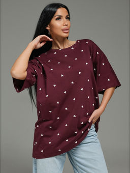 Шарм футболка женская (бордо)