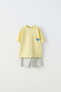 DALGALI T-SHIRT VE BERMUDA