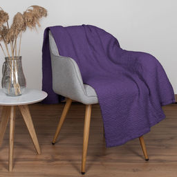 19с126-ШР/у./л.с.уп. 180*160 Плед "Зефир" цв. 2000 фиолет