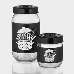 Банка для сыпучих «Кухня», 1 л, стекло