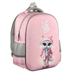 Ранец школьный Феникс+ арт.68232/ 6 КОШЕЧКА В ПАЛЬТО