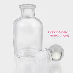 Цена за 2 шт. Банка для сыпучих Доляна «Классика», 60 мл, 4.4×10.3 см, стекло, прозрачная