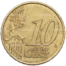 Монета 10 евроцентов 2009 года Испания