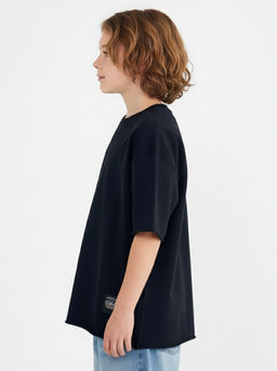 Футболка из футера 22-7704 черный - Mini maxi фото 4