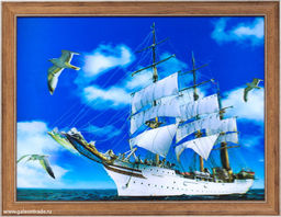 Картина 5D 30х40 019 Фрегат / ZR8210H-222411 /