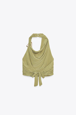 HALTER TOP WITH KNOT AND HARDWARE DETAIL - Zara фото 7
