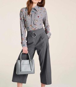 Блузка, серая