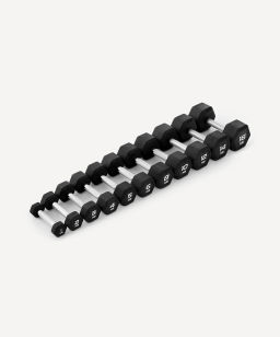 Гантель гексагональная STARFIT DB-301PRO 5 кг, обрезиненная, черный фото 4