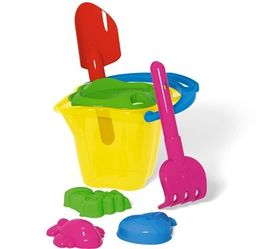 Набор для песка №153: ведро, ситечко, совок, грабли, формочки 2шт. (01853, "Stellar")