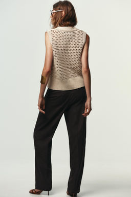 OPEN KNIT WAISTCOAT - Zara фото 5