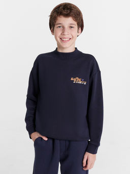 Свитшот для мальчиков синий с принтом