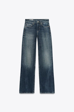 TRF LOW-RISE WIDE-LEG JEANS - Zara фото 7