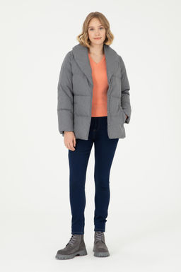 Женское серое пальто Неожиданная скидка в корзине - U.s. polo assn фото 4