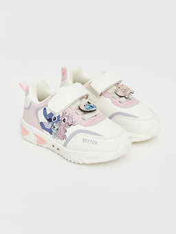 Stitch Bask?l? I??kl? K?z ?ocuk Spor Ayakkab?