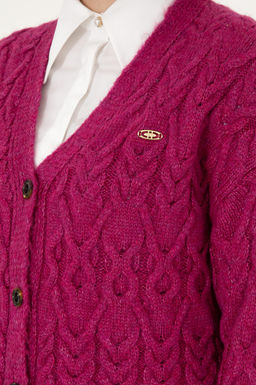Женский трикотажный кардиган цвета фуксии Неожиданная скидка в корзине - U.s. polo assn фото 7