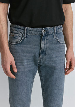 Milan Mavi Black Puslu Koyu Mavi-Gri Jean Pantolon фото 7