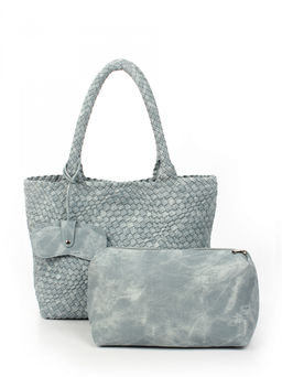 LACCOMA сумка СУ1033-винтаж синий эко кожа хлопок фото 4