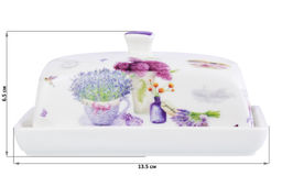 Масленка 13,5*9*6,5 см "Лаванда" NEW BONE CHINA
