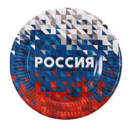 Посуда бумажная одноразовая «Россия», на 10 персон