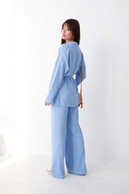 9319 Костюм из кимоно и брюк-палаццо голубой - Martichelli фото 9