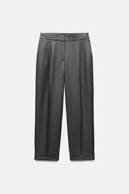 STRAIGHT-LEG TROUSERS WITH TURN-UP HEMS - Zara фото 4