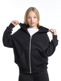 Толстовка с начесом оверсайз на молнии 22-5609 мятный - Mini maxi фото 12