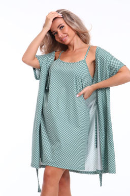 Пеньюар женский с сорочкой Флора 045