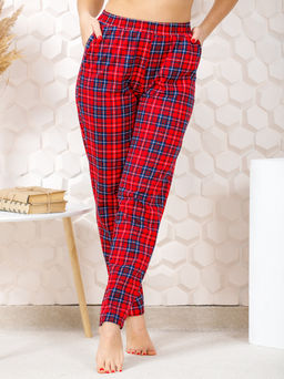 614 Брюки "Красная клетка"