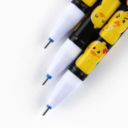 Цена за 12 шт. Ручка пиши стирай синяя паста 0,5 мм с колпачком «Утя»