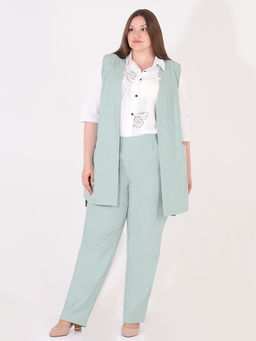 Брюки собственного производства летние зауженные женские большие - Almond фото 7