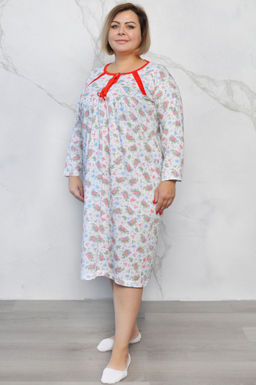 Арт. 2588 Ночная сорочка с дл. рукавом Цвет:ассоррти