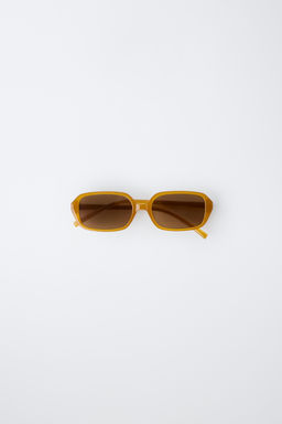 GAFAS DE SOL PASTA RECTANGULAR / Caramelo