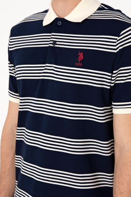 Erkek Regular Fit Polo Yaka Lacivert Ti__rt Sepette S_rpriz _ndirim