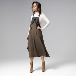 Сарафан из мягкой замши, Ушла красиво (dark green) - Charutti фото 7