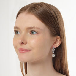 Серьги с жемчугом Подари нежность круг, цвет белый в серебре - Queen fair фото 4