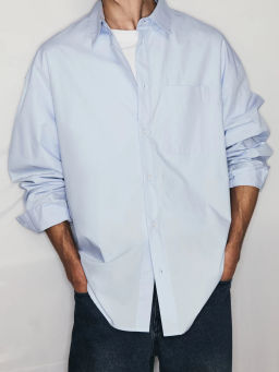 Рубашка oversize из 100% хлопка / Zarina